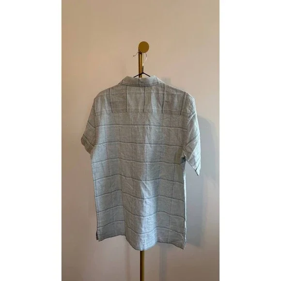 Cubavera Men’s Classic‑Fit Windowpane Linen Blend Camp Shirt S/CH $80 NWT - Picture 7 of 9